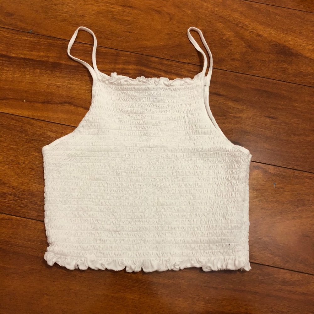 white halter tank top